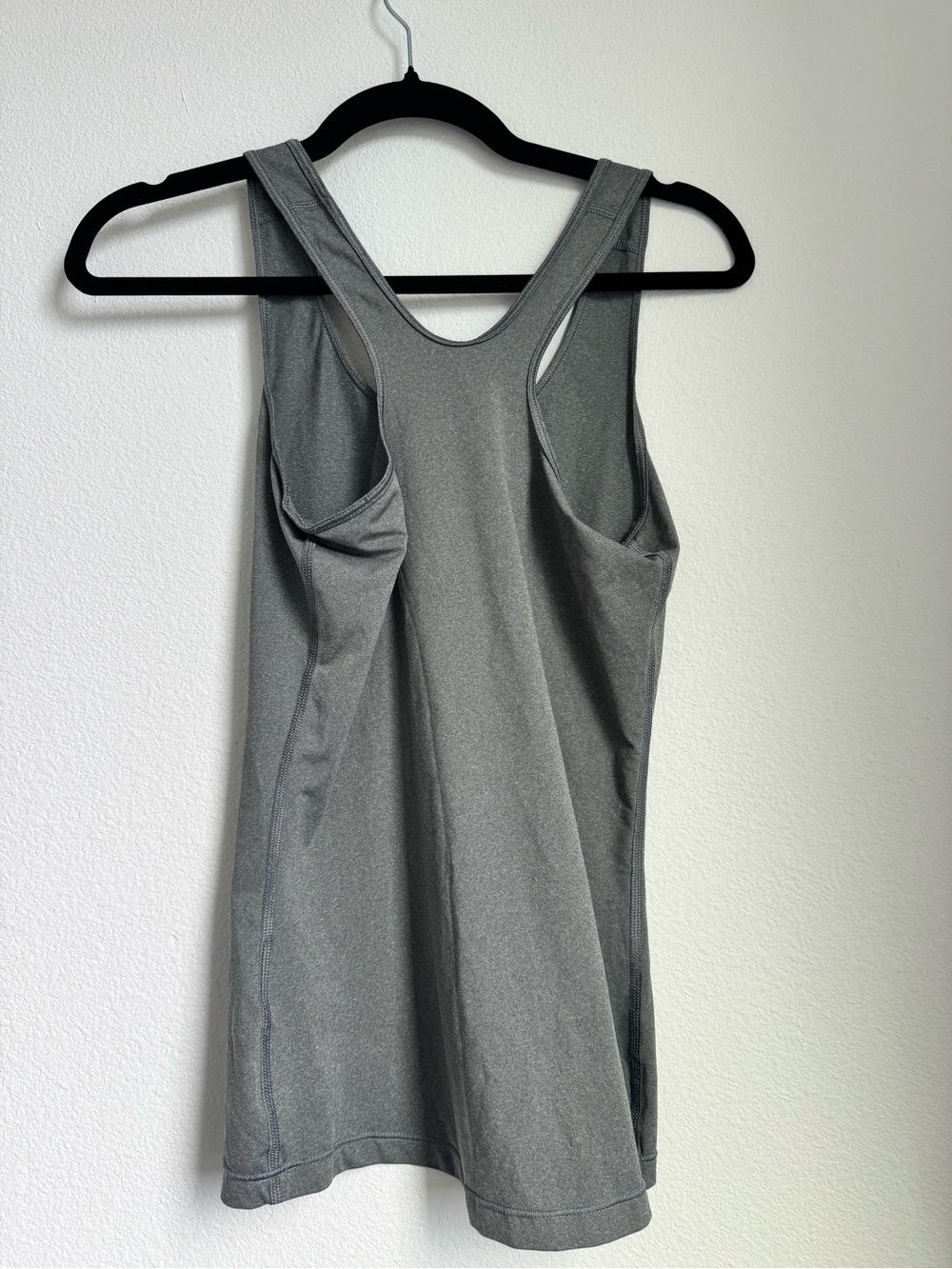 Nike Gray Athletic Tank Top with Black Swoosh - Picture 3 of 3